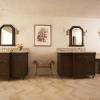 Two Moroccan Vanities with Matching Mirrors