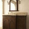 Vanity with Arched Door Fronts and 
Moroccan detail