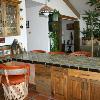 Peninsula in Rustic Mexican Kitchen